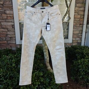 John Varvatos Stone Washed Wheat 702 Slim Denim Jeans